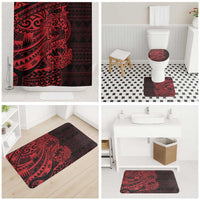 Red Couple Dolphins Maori Polynesian Style Bathroom Set - Polynesian Pride