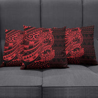 Red Couple Dolphins Maori Polynesian Style Pillow Cover - Polynesian Pride