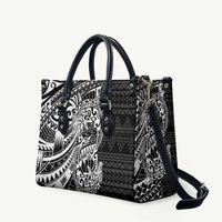White Couple Dolphins Maori Polynesian Style Leather Bag LT9 White - Polynesian Pride