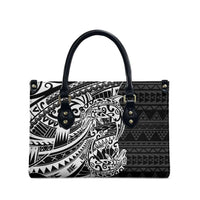 White Couple Dolphins Maori Polynesian Style Leather Bag LT9 - Polynesian Pride