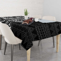 White Couple Dolphins Maori Polynesian Style Tablecloth