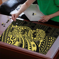 Yellow Couple Dolphins Maori Polynesian Style Puzzle - Polynesian Pride