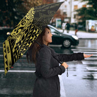 Yellow Couple Dolphins Maori Polynesian Style Umbrella LT9 - Polynesian Pride