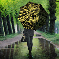 Yellow Couple Dolphins Maori Polynesian Style Umbrella LT9 - Polynesian Pride