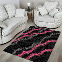 Guam Bougainvillea Lei Area Rug Chamorro Tribal Pattern