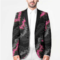 Guam Bougainvillea Lei Blazer Chamorro Tribal Pattern - Polynesian Pride