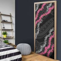 Guam Bougainvillea Lei Door Cover Chamorro Tribal Pattern - Polynesian Pride