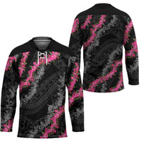 Guam Bougainvillea Lei Hockey Jersey Chamorro Tribal Pattern LT9 - Polynesian Pride