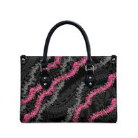 Guam Bougainvillea Lei Leather Bag Chamorro Tribal Pattern LT9 - Polynesian Pride