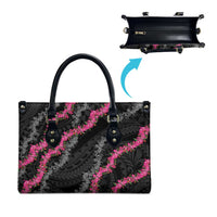 Guam Bougainvillea Lei Leather Bag Chamorro Tribal Pattern LT9 - Polynesian Pride