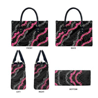 Guam Bougainvillea Lei Leather Bag Chamorro Tribal Pattern LT9 - Polynesian Pride