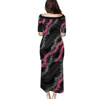 Guam Bougainvillea Lei Puletasi Chamorro Tribal Pattern