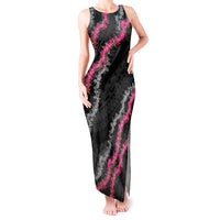 Guam Bougainvillea Lei Tank Maxi Dress Chamorro Tribal Pattern