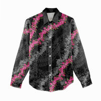 Guam Bougainvillea Lei Women Casual Shirt Chamorro Tribal Pattern LT9 - Polynesian Pride