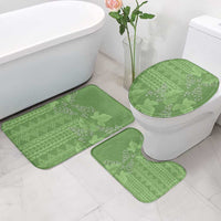 Hawaii Molokai Island Kukui Nut Flowers Bathroom Set Tribal Kakau Pattern LT9 - Polynesian Pride