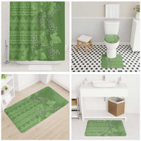 Hawaii Molokai Island Kukui Nut Flowers Bathroom Set Tribal Kakau Pattern LT9 - Polynesian Pride
