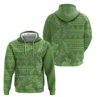 Hawaii Molokai Island Kukui Nut Flowers Hoodie Tribal Kakau Pattern