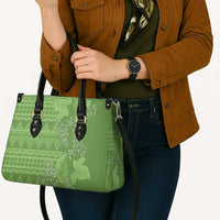 Hawaii Molokai Island Kukui Nut Flowers Leather Bag Tribal Kakau Pattern LT9 - Polynesian Pride