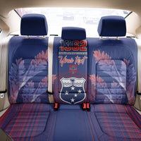 Custom Samoa 1962 Independence Day Custom Back Car Seat Cover Manuia le Aso Tuto'atasi Ula Nifo Blue Art LT9 - Polynesian Pride