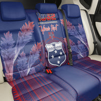 Custom Samoa 1962 Independence Day Custom Back Car Seat Cover Manuia le Aso Tuto'atasi Ula Nifo Blue Art LT9 - Polynesian Pride