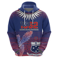 Custom Samoa 1962 Independence Day Custom Zip Hoodie Manuia le Aso Tuto'atasi Ula Nifo Blue Art