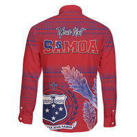Custom Samoa 1962 Independence Day Custom Family Matching Off The Shoulder Long Sleeve Dress and Hawaiian Shirt Manuia le Aso Tuto'atasi Ula Nifo Red Art