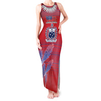 Custom Samoa 1962 Independence Day Custom Tank Maxi Dress Manuia le Aso Tuto'atasi Ula Nifo Red Art LT9 Women Red - Polynesian Pride