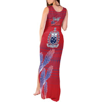 Custom Samoa 1962 Independence Day Custom Tank Maxi Dress Manuia le Aso Tuto'atasi Ula Nifo Red Art LT9 - Polynesian Pride