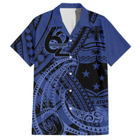Custom Samoa 62nd Manuia le Aso Tuto'atasi Hawaiian Shirt Samoan Tatau Blue Art LT9 Blue - Polynesian Pride