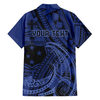 Custom Samoa 62nd Manuia le Aso Tuto'atasi Hawaiian Shirt Samoan Tatau Blue Art LT9 - Polynesian Pride