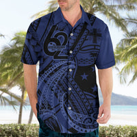 Custom Samoa 62nd Manuia le Aso Tuto'atasi Hawaiian Shirt Samoan Tatau Blue Art LT9 - Polynesian Pride