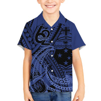 Custom Samoa 62nd Manuia le Aso Tuto'atasi Hawaiian Shirt Samoan Tatau Blue Art LT9 - Polynesian Pride