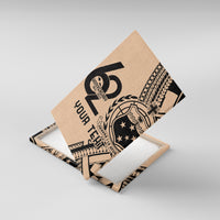 Custom Samoa Manuia le 62 Tausaga O le Tuto’atasi Canvas Wall Art Samoan Tatau Beige Art