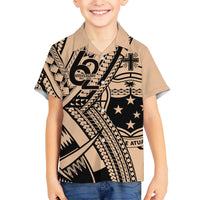 Custom Samoa Manuia le 62 Tausaga O le Tutoatasi Hawaiian Shirt Samoan Tatau Beige Art LT9 - Polynesian Pride