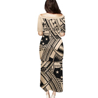 Custom Samoa Manuia le 62 Tausaga O le Tutoatasi Puletasi Samoan Tatau Beige Art LT9 - Polynesian Pride