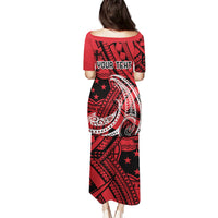 Custom Samoa Manuia le 62 Tausaga O le Tutoatasi Puletasi Samoan Tatau Red Art LT9 - Polynesian Pride