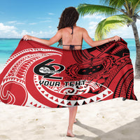 Custom Samoa Manuia le 62 Tausaga O le Tuto’atasi Sarong Samoan Tatau Red Art
