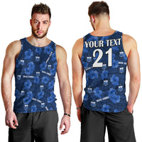 (Custom Text And Number) Manu Samoa Rugby Men Tank Top Polynesian Style With Hibiscus LT9 - Polynesian Pride