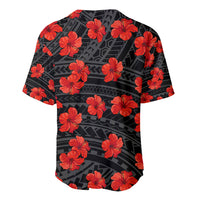 Polynesian Pride Hawaii Style With Hibiscus Baseball Jersey Black LT9 - Polynesian Pride