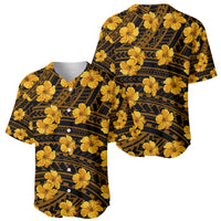 Polynesian Pride Hawaii Style With Hibiscus Baseball Jersey Yellow LT9 - Polynesian Pride