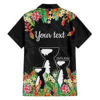 671 Guam Personalised Family Matching Off Shoulder Maxi Dress and Hawaiian Shirt Latte Stone and Tropical Flowers