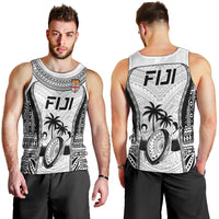 Fiji Rugby Men Tank Top Go Champions World Cup 2023 Tapa Unique White Vibe LT9 - Polynesian Pride