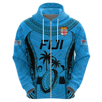 Custom Fiji Rugby Hoodie Go Champions World Cup 2023 Tapa Unique Blue Vibe LT9 - Polynesian Pride