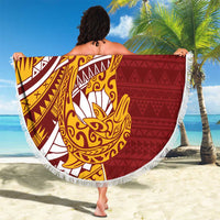 Couple Dolphins Maori Motif Beach Blanket - Polynesian Pride