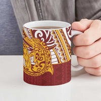 Couple Dolphins Maori Motif Ceramic Mug - Polynesian Pride