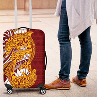 Couple Dolphins Maori Motif Luggage Cover - Polynesian Pride