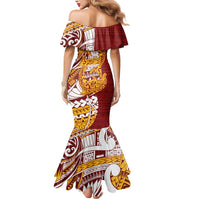 Couple Dolphins Maori Motif Mermaid Dress - Polynesian Pride