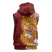 Couple Dolphins Maori Motif Sleeveless Zip Hoodie LT9 - Polynesian Pride