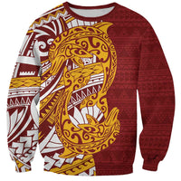 Couple Dolphins Maori Motif Sweatshirt - Polynesian Pride
