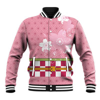Japanese Asanoha Pattern Baseball Jacket Charm Against Evil Spirits LT9 Unisex Pink - Polynesian Pride